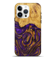 iPhone 15 Pro Max Wood+Resin Live Edge Phone Case - Raul (Purple, 719626)