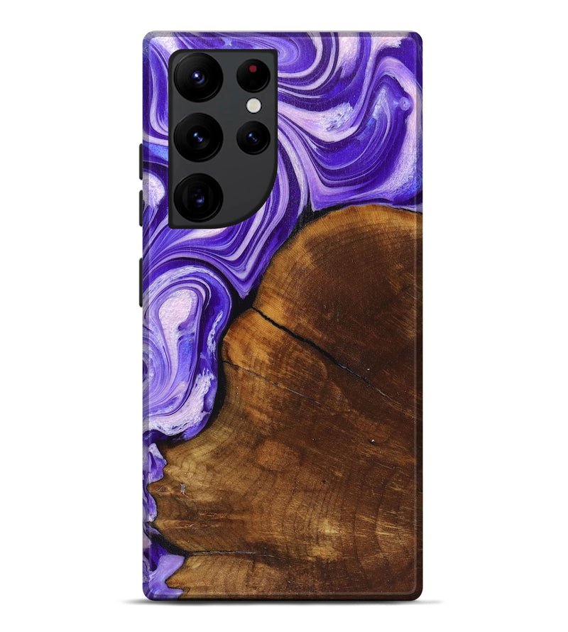 Galaxy S22 Ultra Wood+Resin Live Edge Phone Case - Bodhi (Purple, 719627)