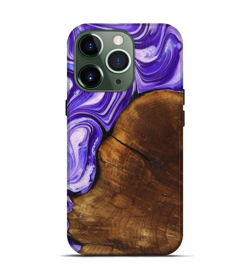 iPhone 13 Pro Wood+Resin Live Edge Phone Case - Bodhi (Purple, 719627)