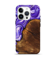 iPhone 15 Pro Wood+Resin Live Edge Phone Case - Bodhi (Purple, 719627)