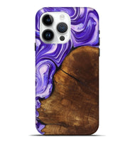 iPhone 15 Pro Max Wood+Resin Live Edge Phone Case - Bodhi (Purple, 719627)