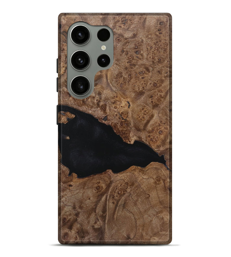 Galaxy S24 Ultra Wood+Resin Live Edge Phone Case - Ryker (Pure Black, 719629)