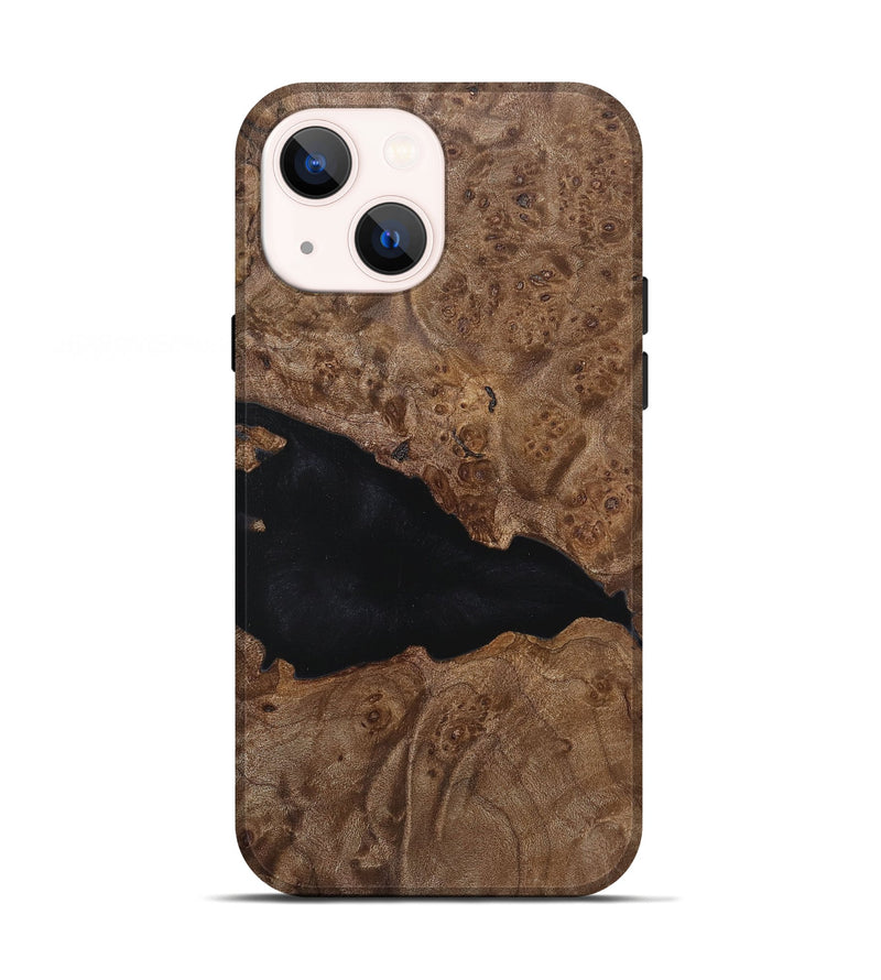 iPhone 13 Wood+Resin Live Edge Phone Case - Ryker (Pure Black, 719629)