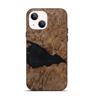 iPhone 14 Wood+Resin Live Edge Phone Case - Ryker (Pure Black, 719629)