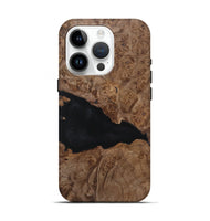 iPhone 15 Pro Wood+Resin Live Edge Phone Case - Ryker (Pure Black, 719629)