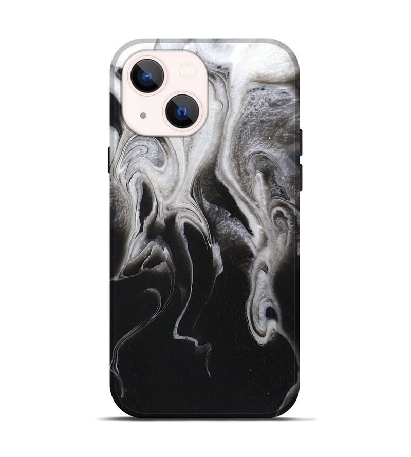 iPhone 14 ResinArt Live Edge Phone Case - Kayla (Black & White, 719639)