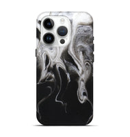 iPhone 15 Pro ResinArt Live Edge Phone Case - Kayla (Black & White, 719639)