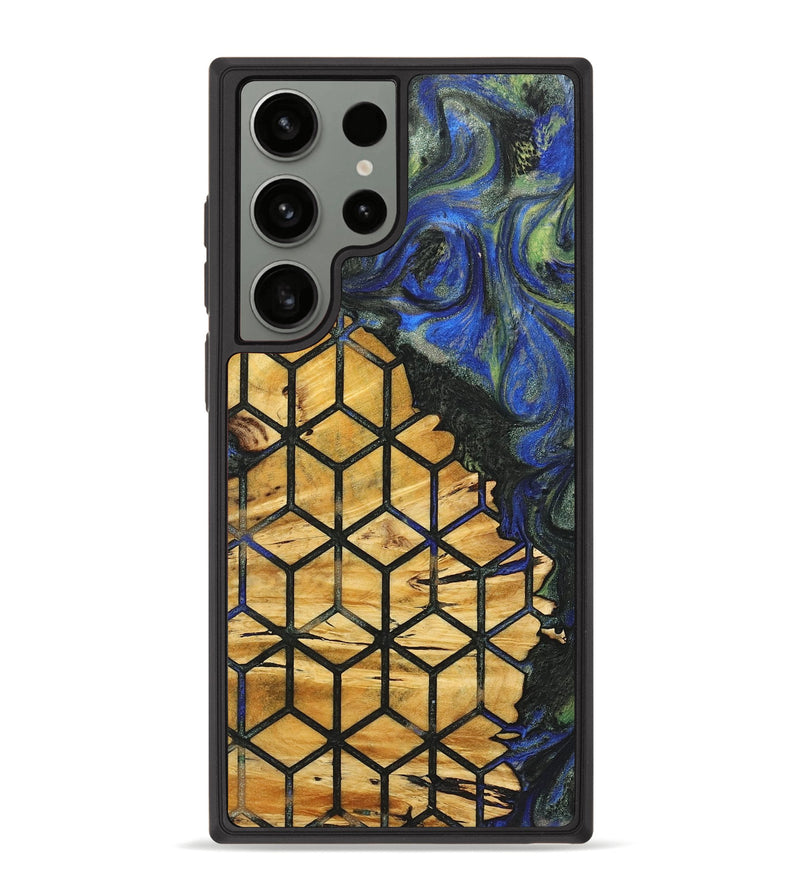 Galaxy S23 Ultra Wood+Resin Phone Case - Elizabeth (Pattern, 719728)