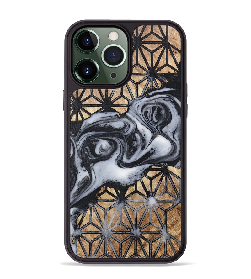 iPhone 13 Pro Max Wood+Resin Phone Case - Toby (Pattern, 719742)