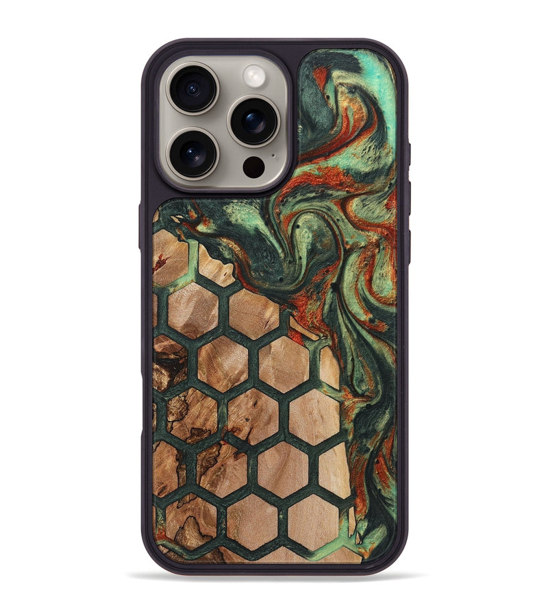 iPhone 16 Pro Max Wood+Resin Phone Case - Terrence (Pattern, 719745)