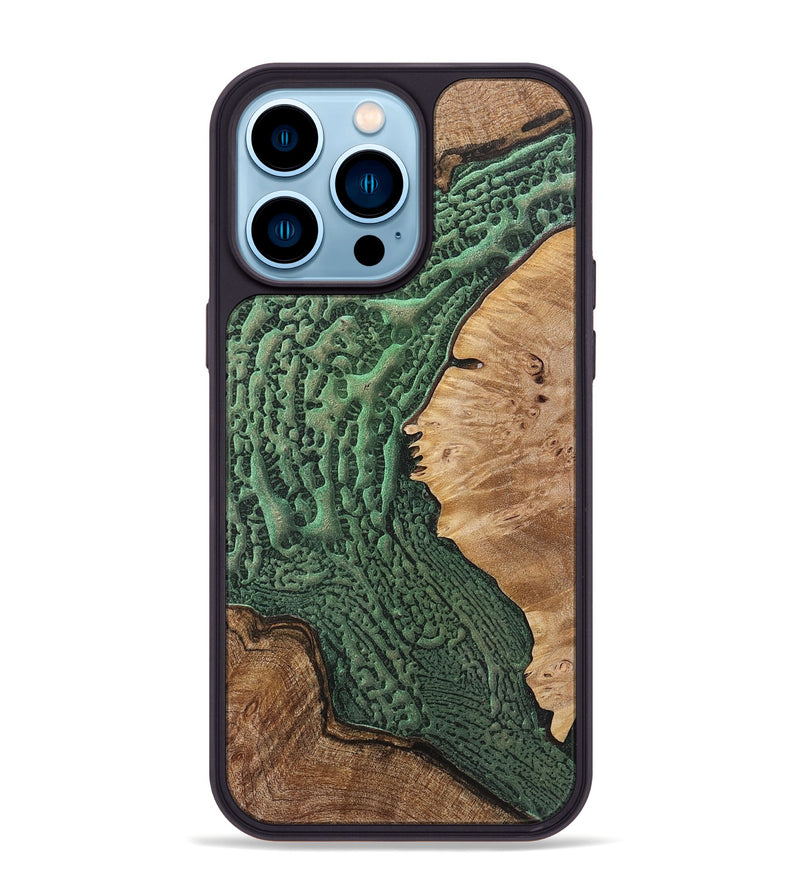 iPhone 14 Pro Max Wood+Resin Phone Case - Laurence (Static, 719753)