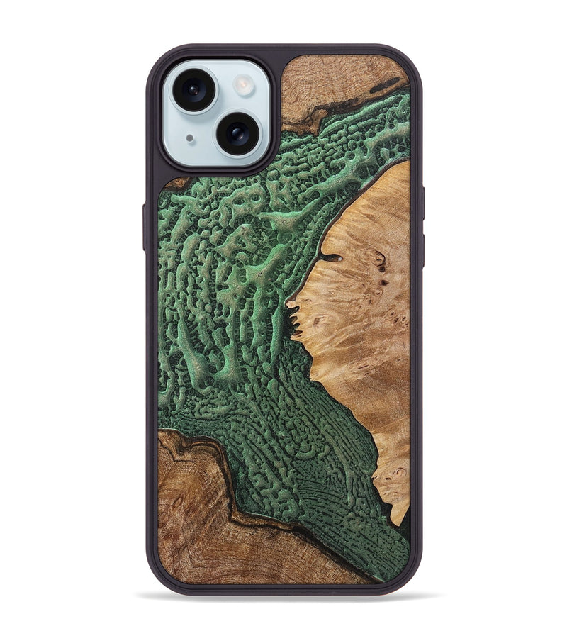 iPhone 15 Plus Wood+Resin Phone Case - Laurence (Static, 719753)