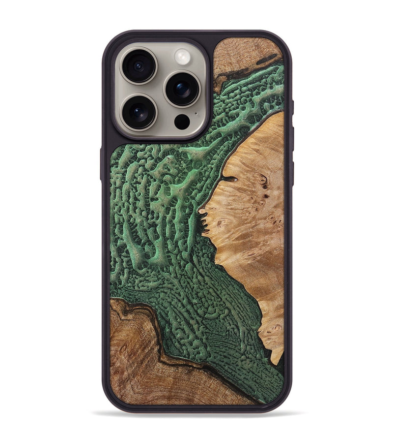 iPhone 15 Pro Max Wood+Resin Phone Case - Laurence (Static, 719753)