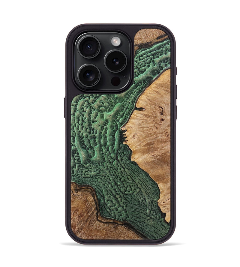 iPhone 15 Pro Wood+Resin Phone Case - Laurence (Static, 719753)