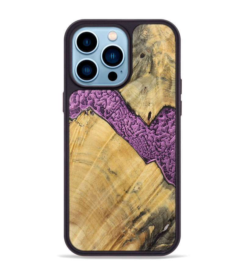 iPhone 14 Pro Max Wood+Resin Phone Case - Paige (Static, 719758)