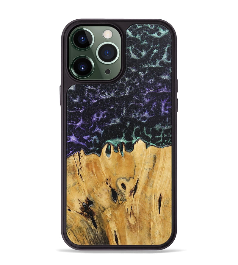 iPhone 13 Pro Max Wood+Resin Phone Case - Lottie (Static, 719764)