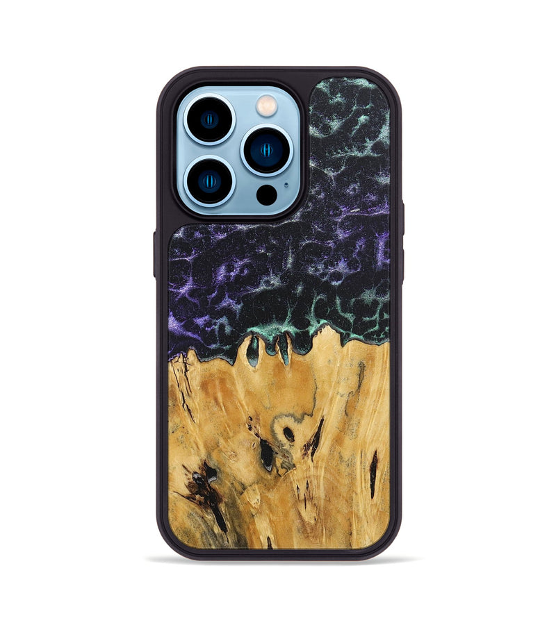 iPhone 14 Pro Wood+Resin Phone Case - Lottie (Static, 719764)