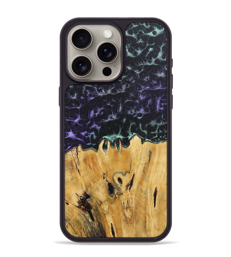 iPhone 15 Pro Max Wood+Resin Phone Case - Lottie (Static, 719764)