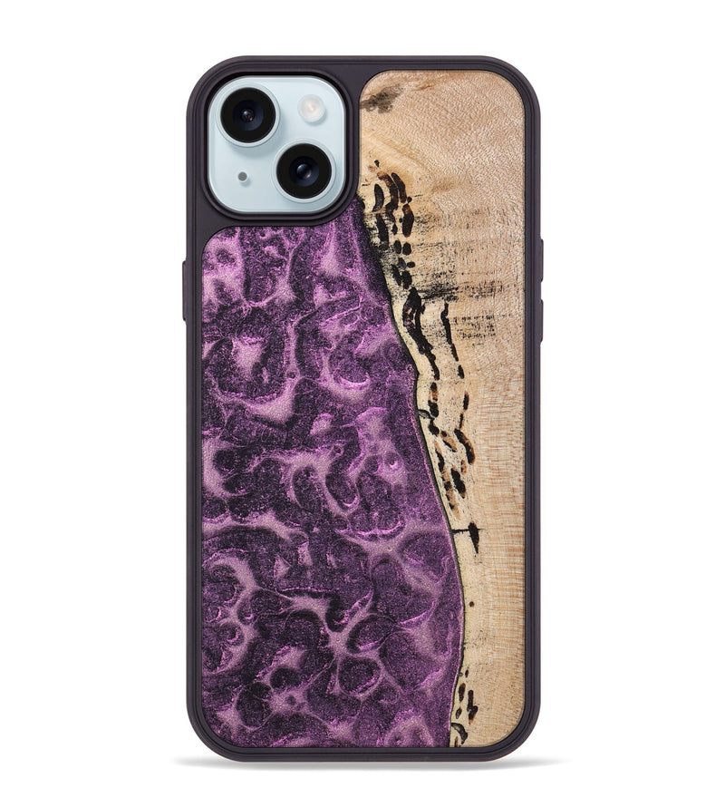 iPhone 15 Plus Wood+Resin Phone Case - Xavier (Static, 719769)