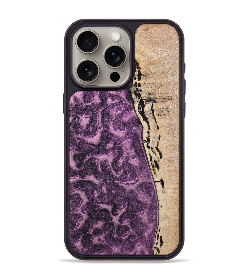 iPhone 15 Pro Max Wood+Resin Phone Case - Xavier (Static, 719769)