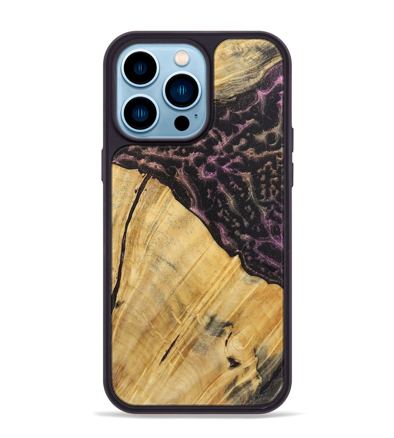 iPhone 14 Pro Max Wood+Resin Phone Case - Luciana (Static, 719776)