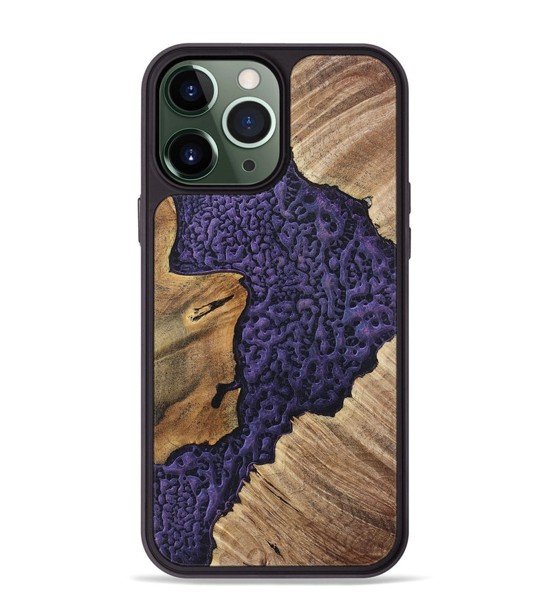 iPhone 13 Pro Max Wood+Resin Phone Case - Destinee (Static, 719777)