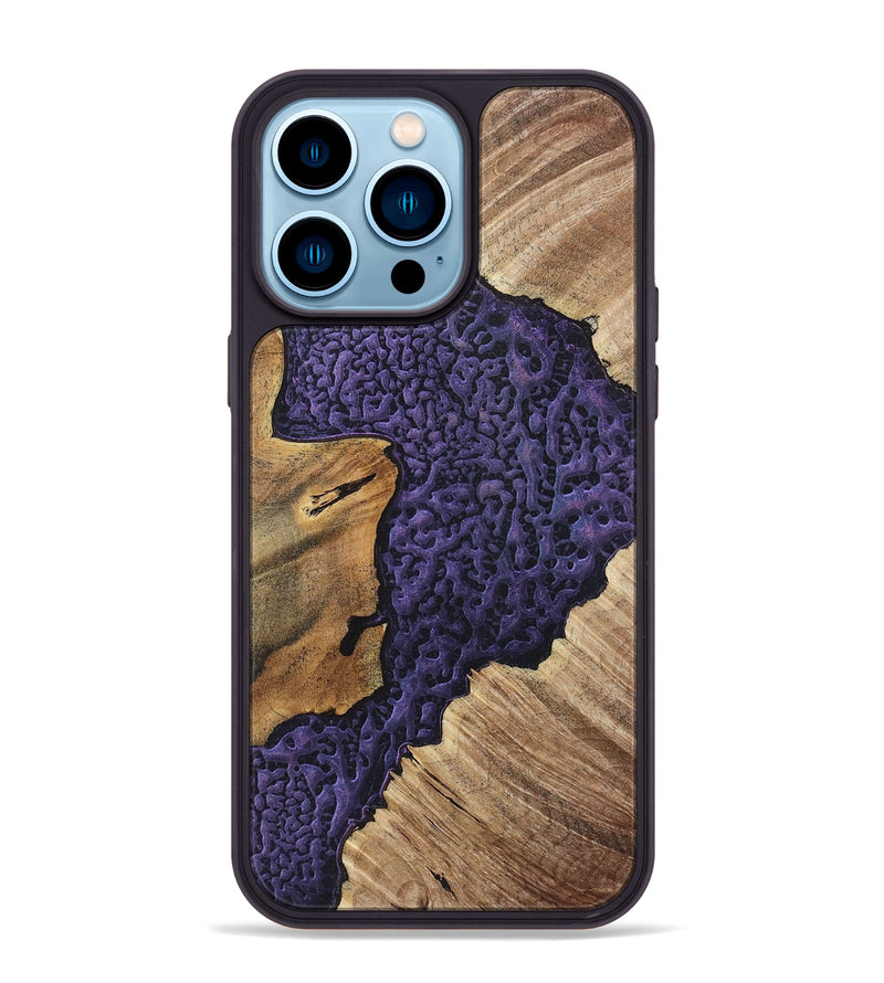 iPhone 14 Pro Max Wood+Resin Phone Case - Destinee (Static, 719777)