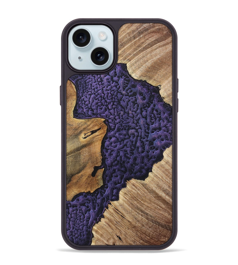 iPhone 15 Plus Wood+Resin Phone Case - Destinee (Static, 719777)