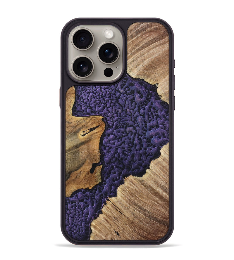 iPhone 15 Pro Max Wood+Resin Phone Case - Destinee (Static, 719777)