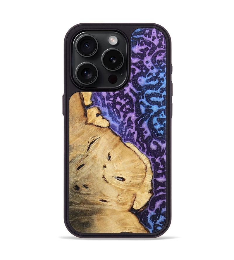 iPhone 15 Pro Wood+Resin Phone Case - Jazmin (Static, 719778)