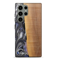 Galaxy S23 Ultra Wood+Resin Live Edge Phone Case - Nicolas (Black & White, 719791)