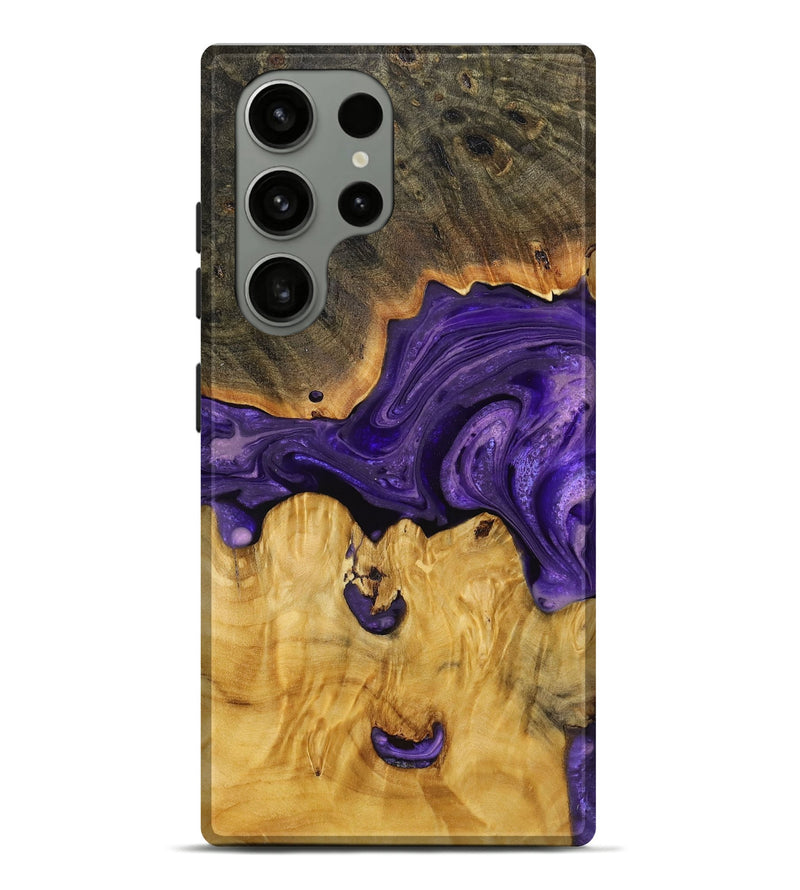 Galaxy S23 Ultra Wood+Resin Live Edge Phone Case - Jessica (Purple, 719806)