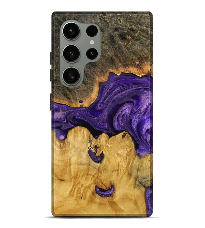 Galaxy S24 Ultra Wood+Resin Live Edge Phone Case - Jessica (Purple, 719806)