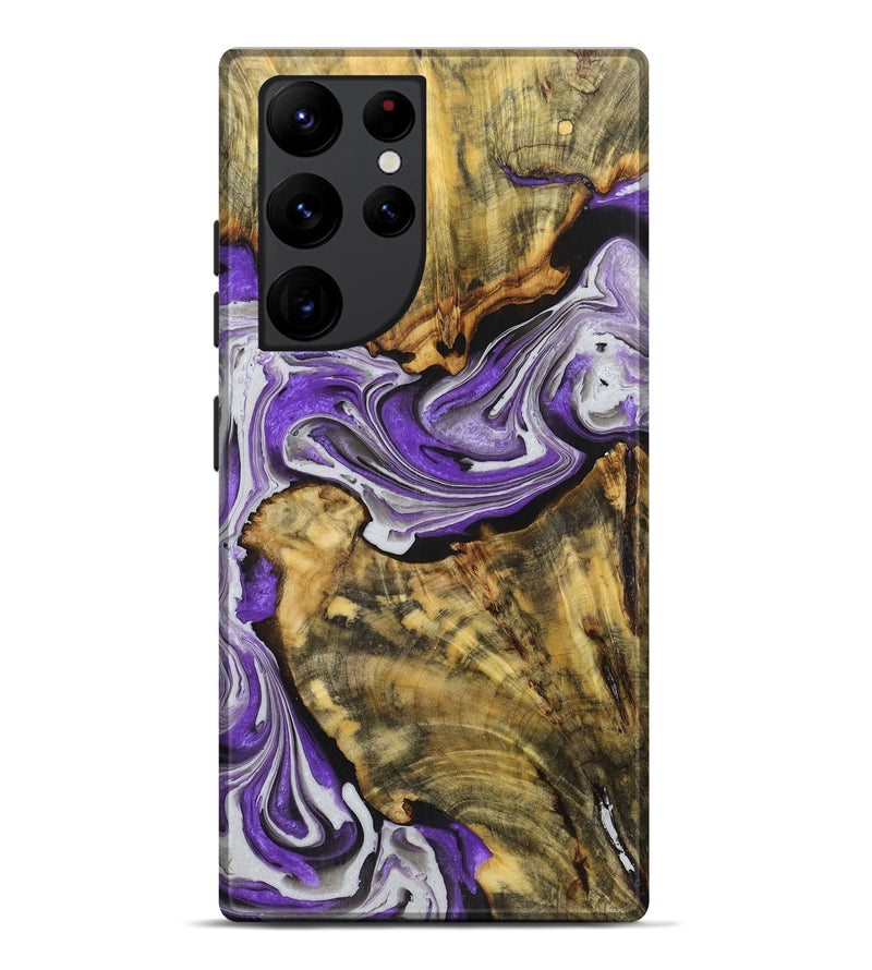 Galaxy S22 Ultra Wood+Resin Live Edge Phone Case - Amir (Purple, 719810)