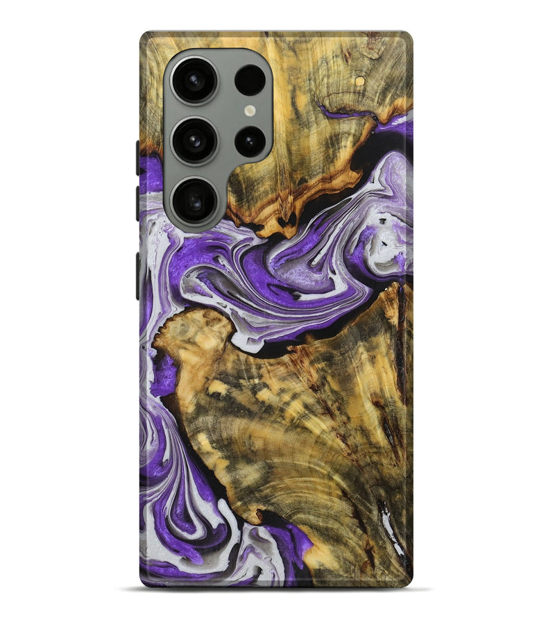 Galaxy S23 Ultra Wood+Resin Live Edge Phone Case - Amir (Purple, 719810)