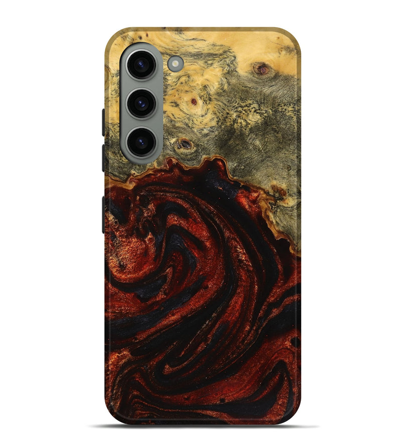 Galaxy S23 Plus Wood+Resin Live Edge Phone Case - Shelia (Red, 719819)