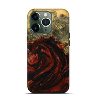 iPhone 13 Pro Wood+Resin Live Edge Phone Case - Shelia (Red, 719819)