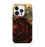 iPhone 15 Pro Wood+Resin Live Edge Phone Case - Shelia (Red, 719819)