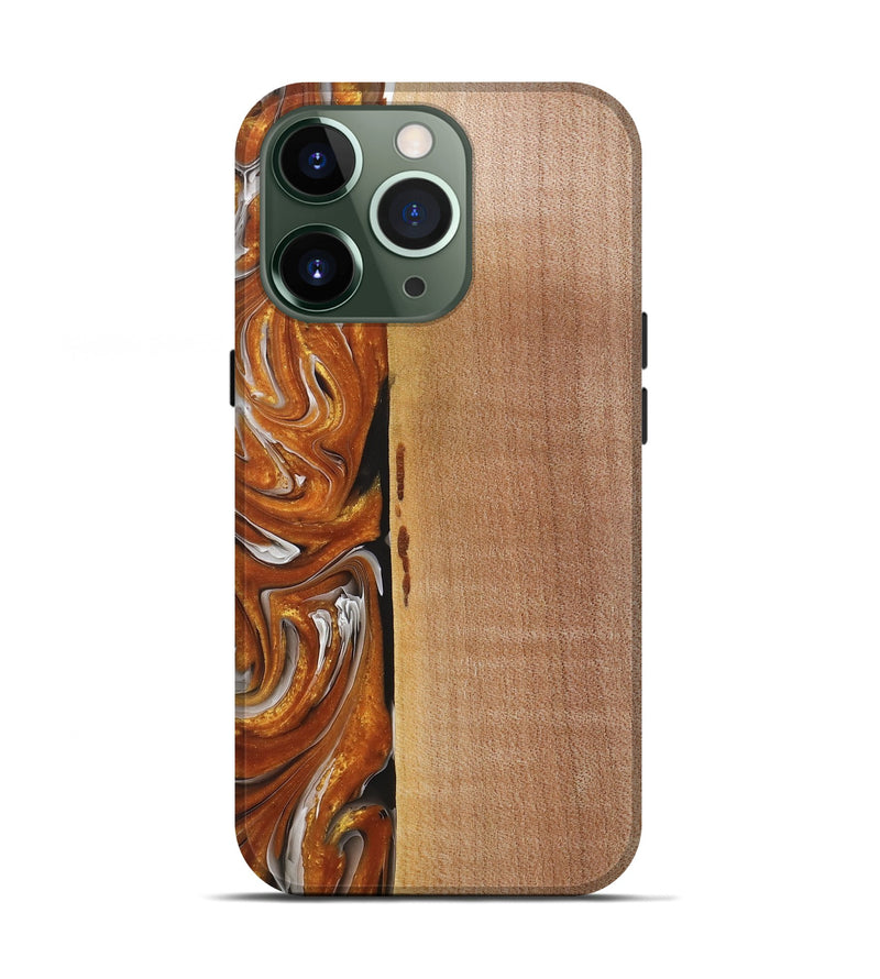 iPhone 13 Pro Wood+Resin Live Edge Phone Case - Malcolm (Red, 719824)