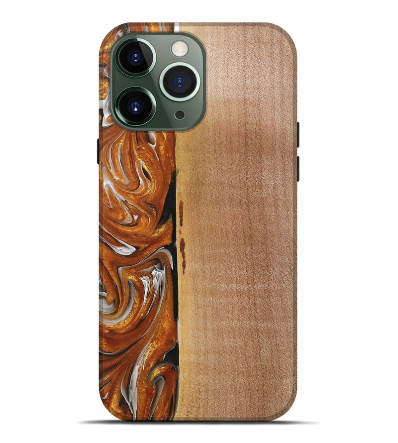 iPhone 13 Pro Max Wood+Resin Live Edge Phone Case - Malcolm (Red, 719824)