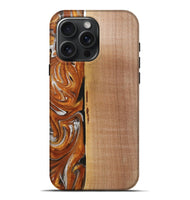 iPhone 16 Pro Max Wood+Resin Live Edge Phone Case - Malcolm (Red, 719824)