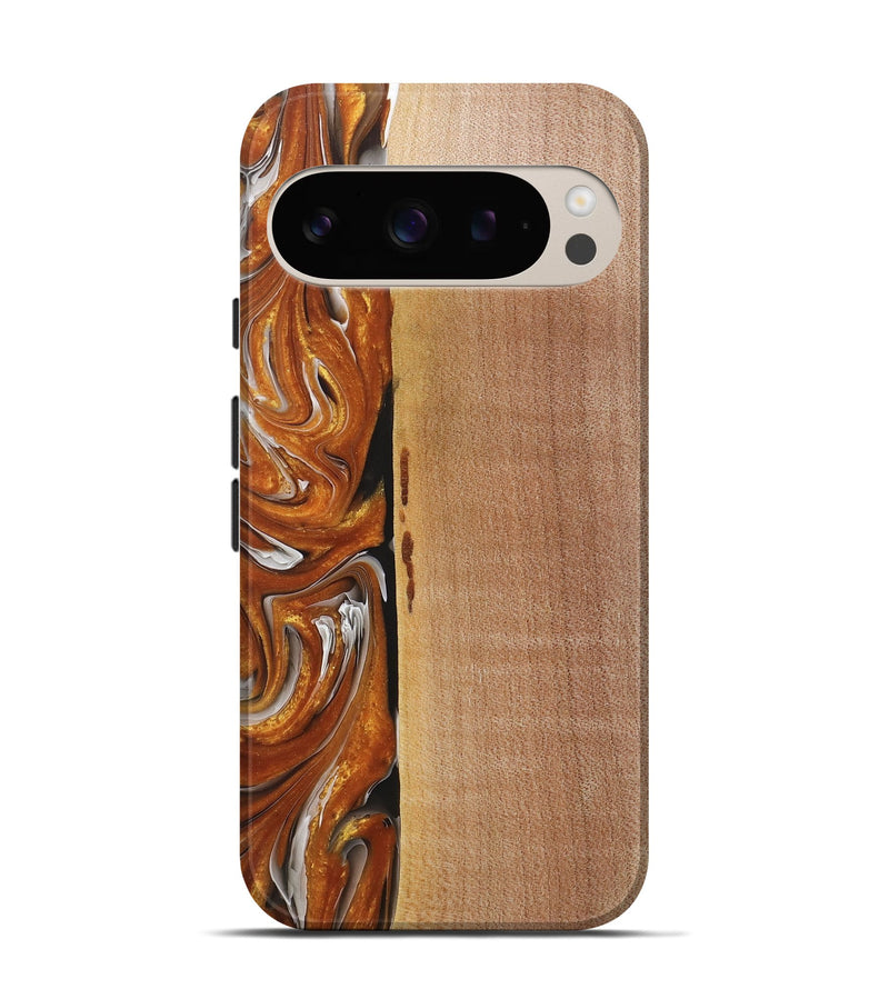 Pixel 9 Pro Wood+Resin Live Edge Phone Case - Malcolm (Red, 719824)