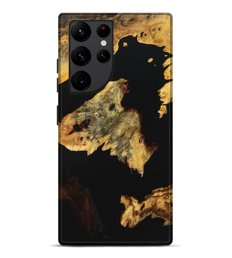 Galaxy S22 Ultra Wood+Resin Live Edge Phone Case - Orion (Pure Black, 719828)