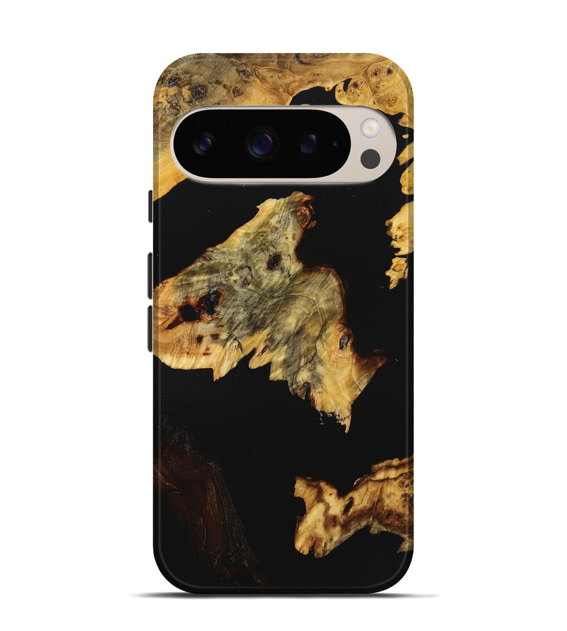 Pixel 9 Wood+Resin Live Edge Phone Case - Orion (Pure Black, 719828)