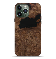 iPhone 13 Pro Max Wood+Resin Live Edge Phone Case - Diane (Pure Black, 719830)