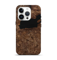 iPhone 15 Pro Wood+Resin Live Edge Phone Case - Diane (Pure Black, 719830)