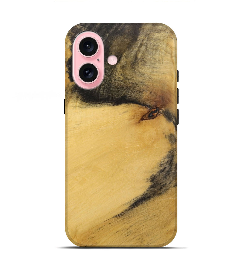 iPhone 16 Wood+Resin Live Edge Phone Case - Daniella (Wood Burl, 719832)