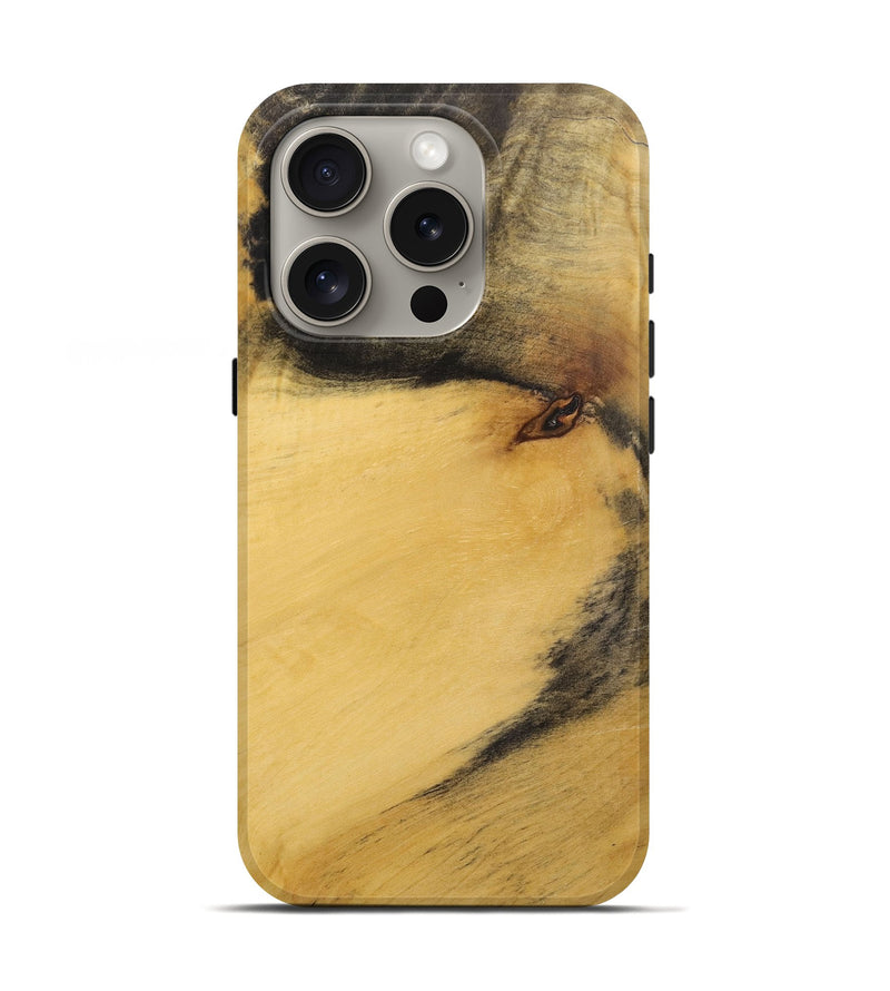 iPhone 16 Pro Wood+Resin Live Edge Phone Case - Daniella (Wood Burl, 719832)