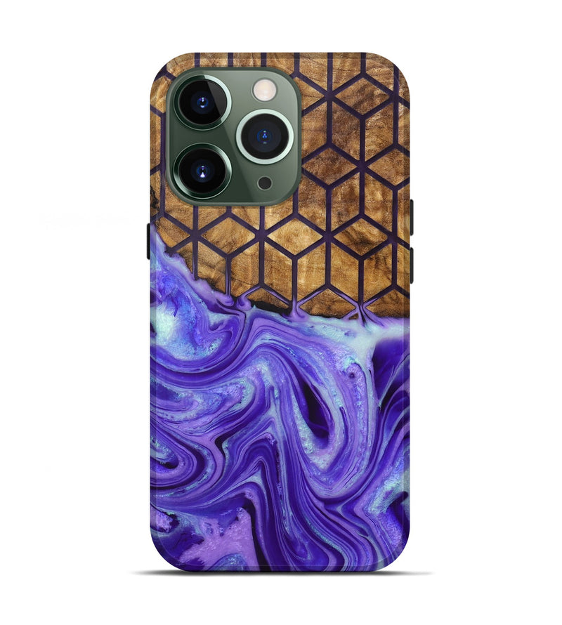 iPhone 13 Pro Wood+Resin Live Edge Phone Case - Ezra (Pattern, 719853)