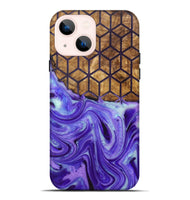 iPhone 14 Plus Wood+Resin Live Edge Phone Case - Ezra (Pattern, 719853)